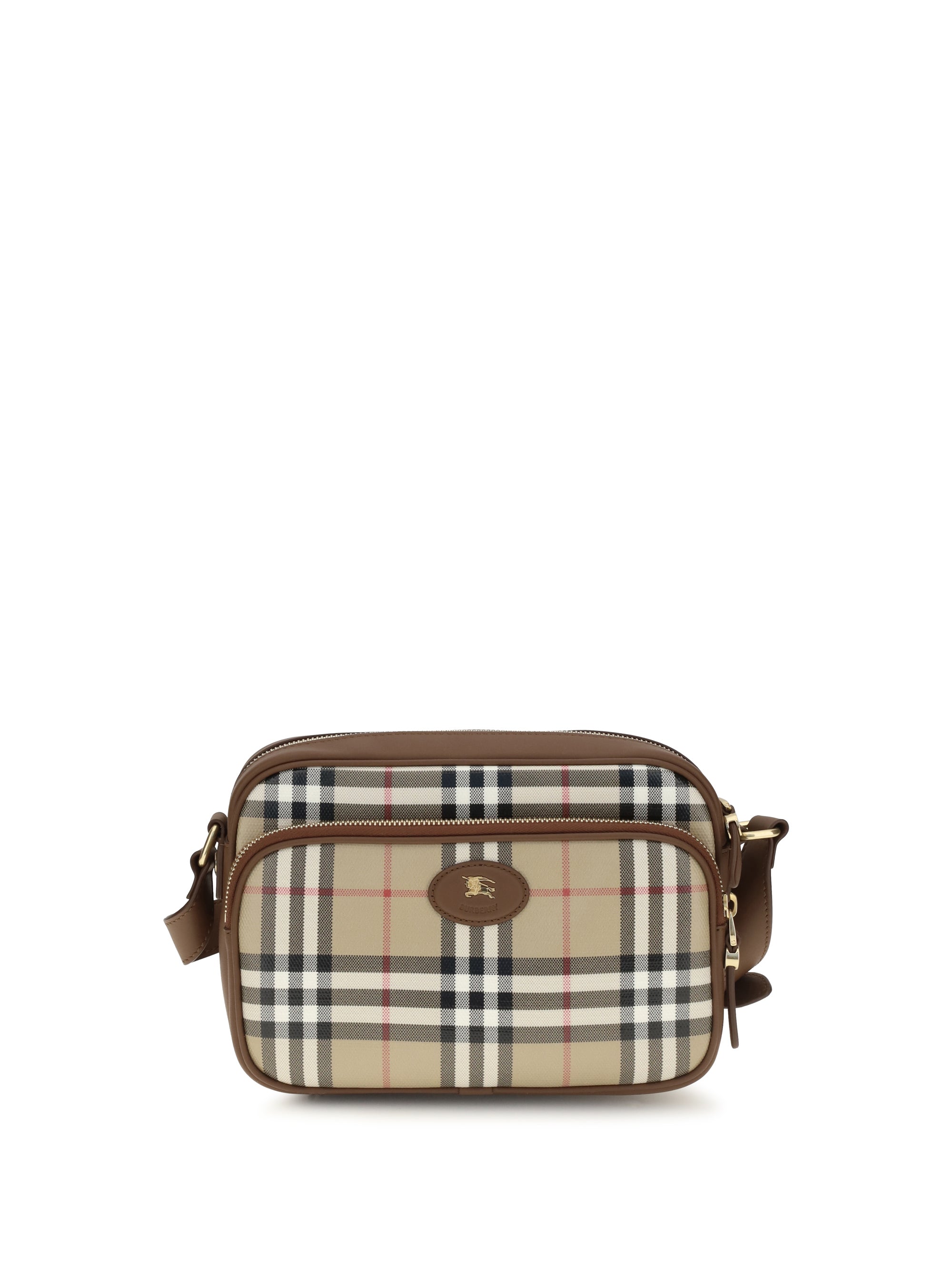 BURBERRY Burberry Men Check Front Pocket Shoulder Bag