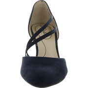 Grace Womens Faux Suede Strappy D'Orsay Heels