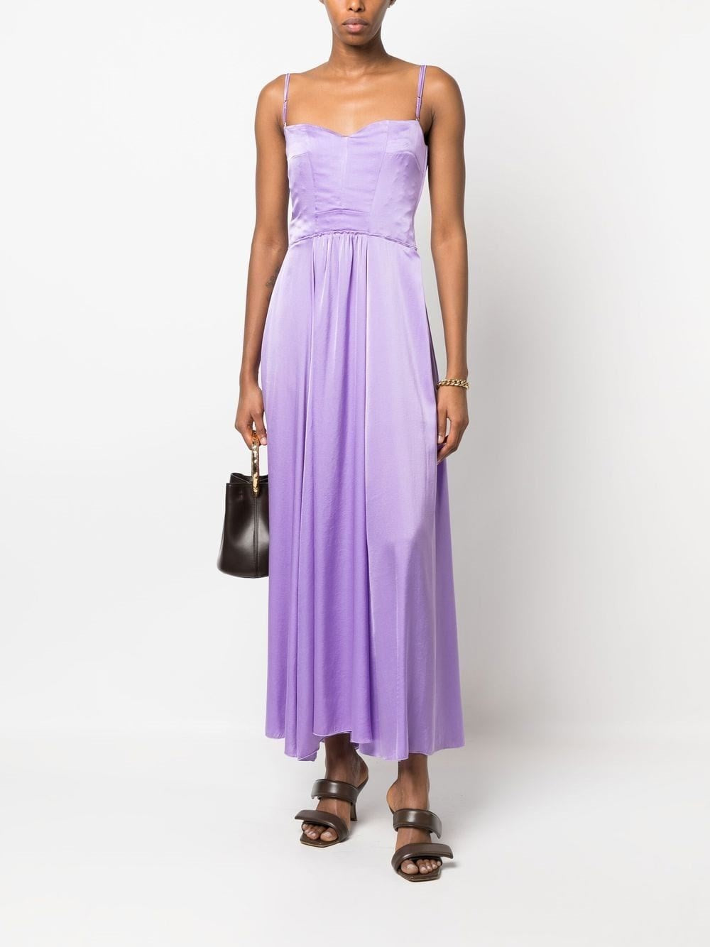 Forte_Forte Women Silk Satin Bustier Dress