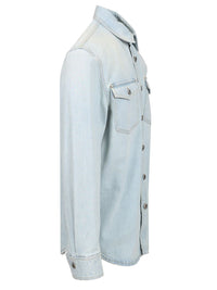 Bottega Veneta Men Extra Bleach Wash Denim Shirt