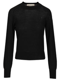 Ami Women Quota -Crewneck Sweater With Contrasted Ami De Coeur