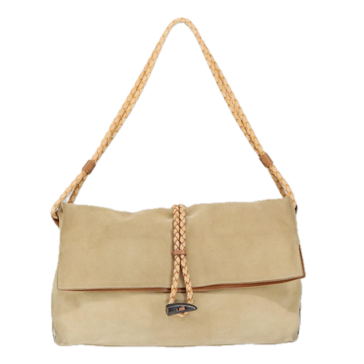 Burberry Beige Suede Shoulder Bag (Pre-Owned)