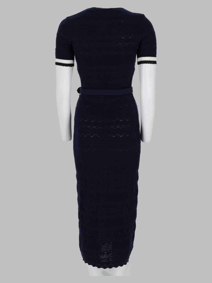 Self-Portrait Women Abito Midi In Maglia Traforata