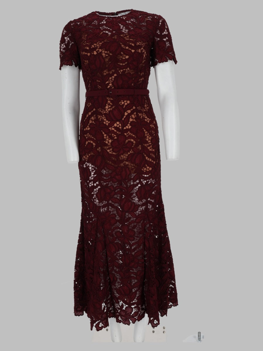 Self-Portrait Women Abito Midi In Pizzo