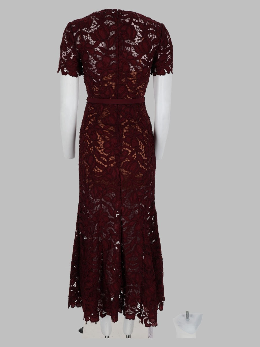 Self-Portrait Women Abito Midi In Pizzo