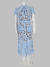 Self-Portrait Women Abito Midi In Pizzo Con Fiocco