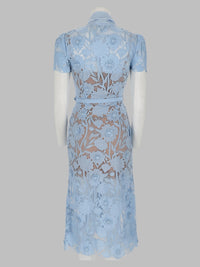Self-Portrait Women Abito Midi In Pizzo Con Fiocco