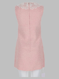Self-Portrait Women Mini Abito In Bouclé Con Colletto In Pizzo