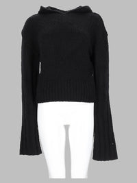 Rick Owens Women Maglia Cropped Con Cappuccio