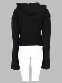 Rick Owens Women Maglia Cropped Con Cappuccio