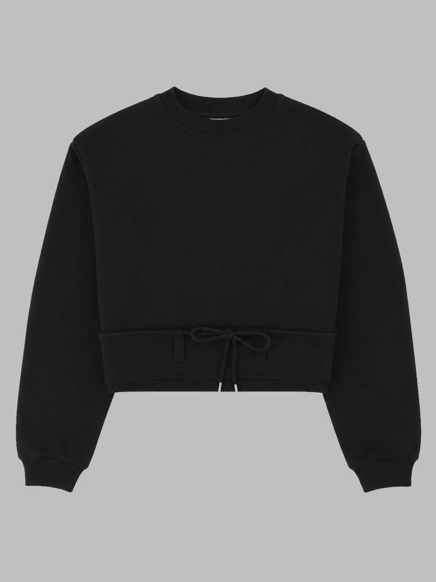 Dries Van Noten Women Felpa Cropped Con Coulisse