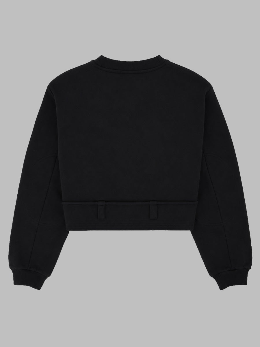 Dries Van Noten Women Felpa Cropped Con Coulisse