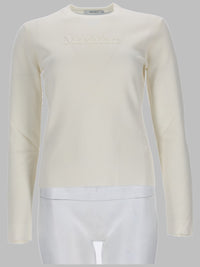 Max Mara Women Maglia In Filato Di Lana Con Logo A Rilievo