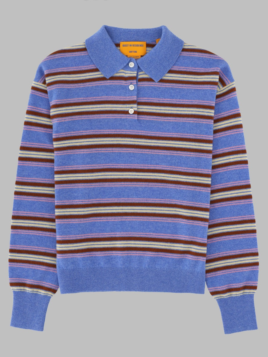 Guest In Residence Unisex Polo "Collegiate" In Maglia Di Cashmere