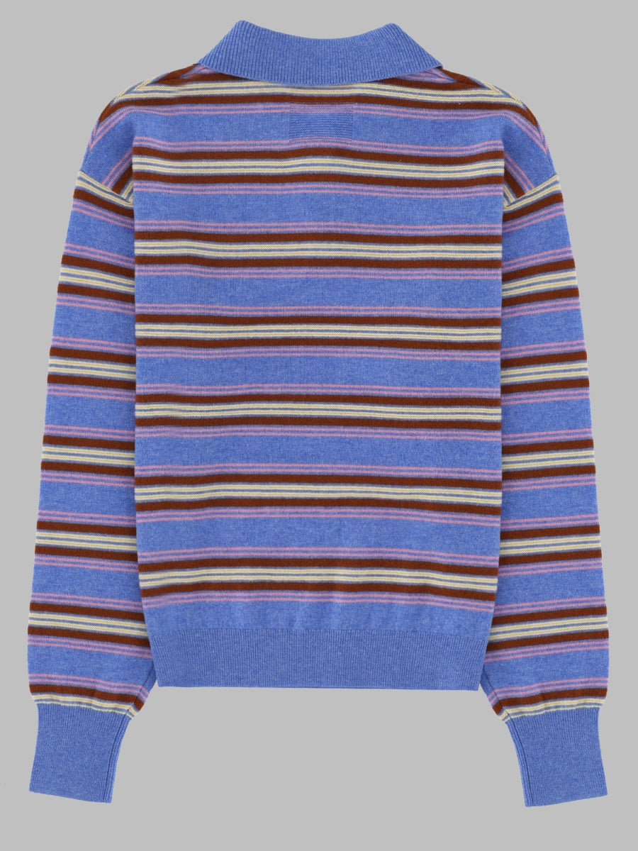 Guest In Residence Unisex Polo "Collegiate" In Maglia Di Cashmere