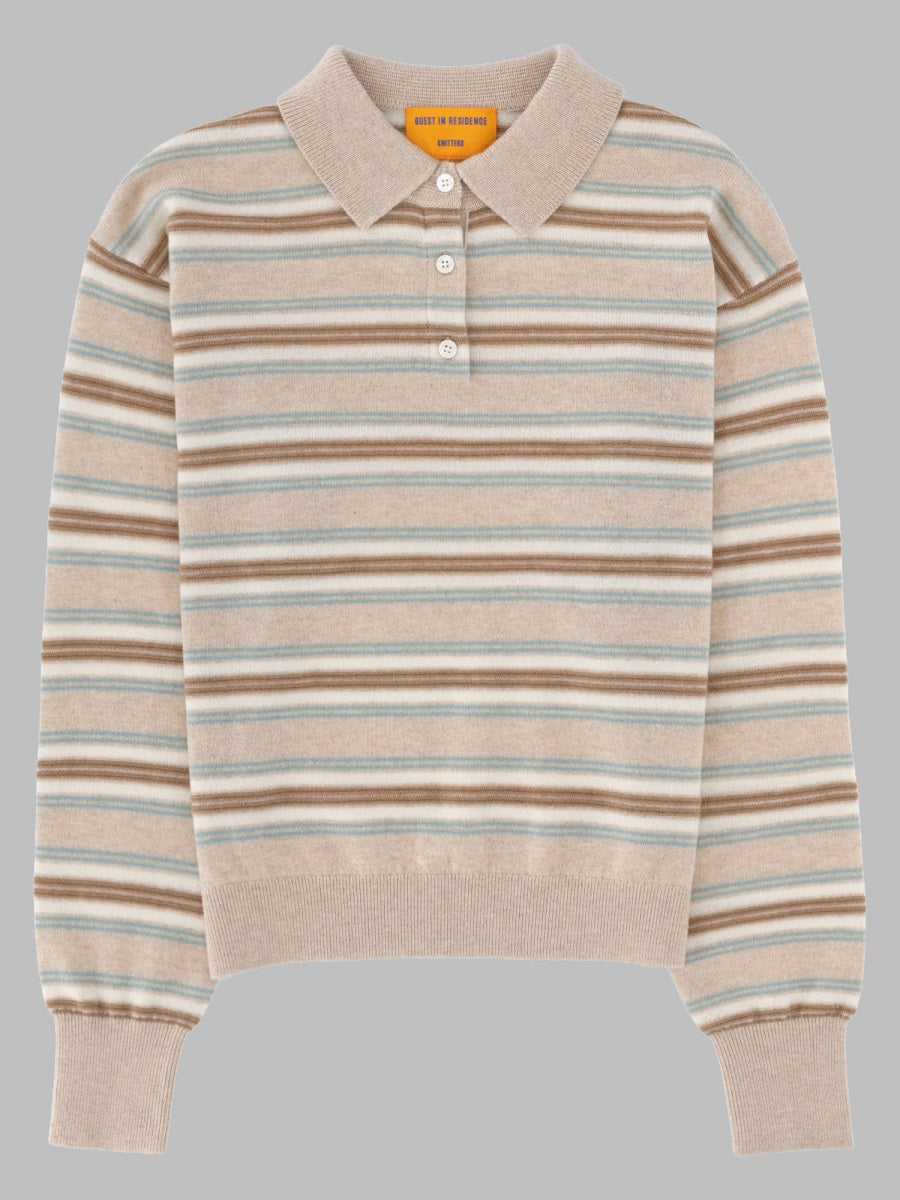 Guest In Residence Unisex Polo "Collegiate" In Maglia Di Cashmere