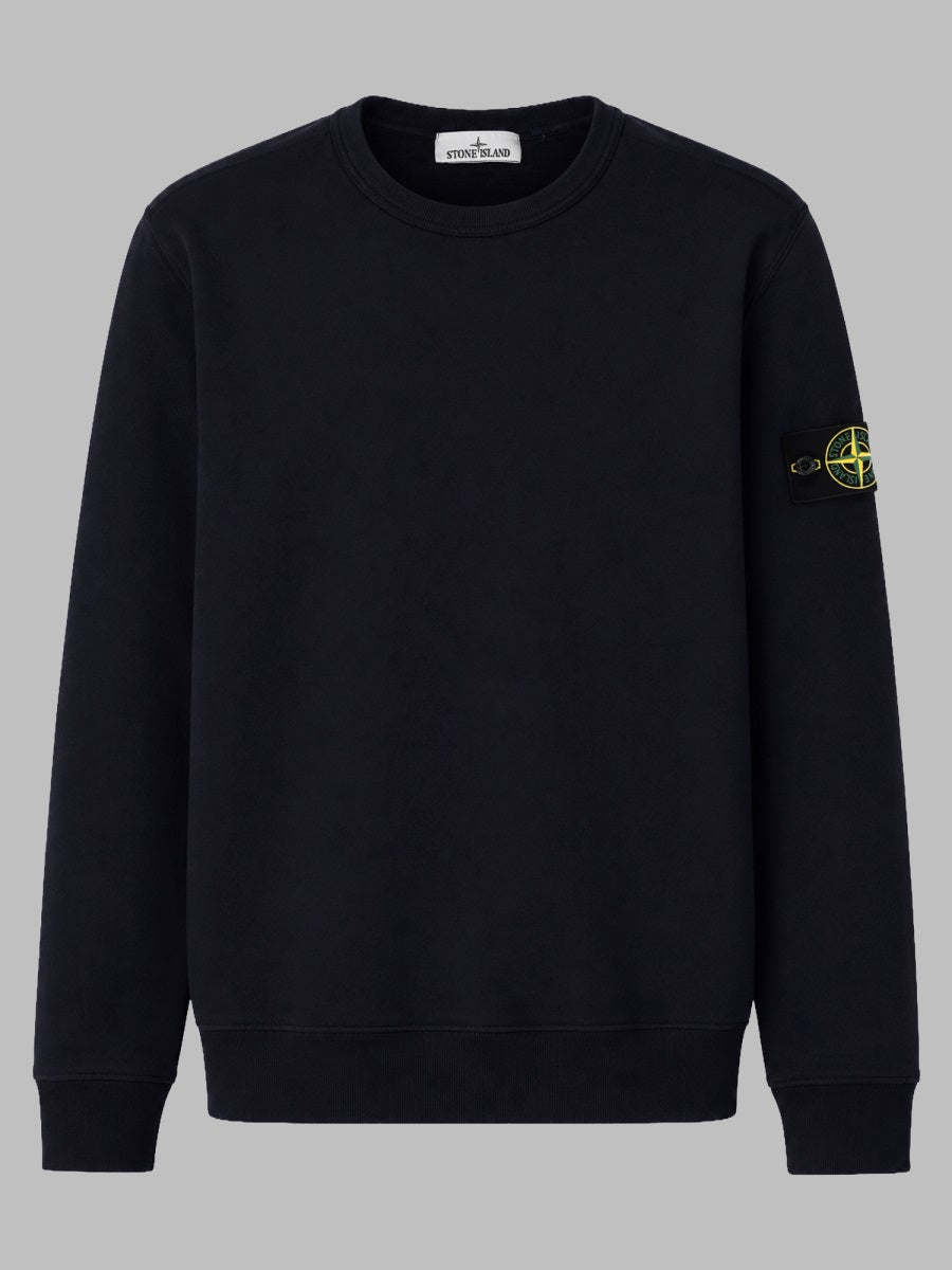Stone Island Men Felpa Con Patch Logo