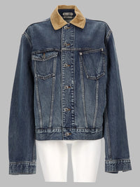 Jw Anderson Women Giacca In Denim Con Colletto In Velluto