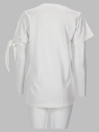 Jw Anderson Women T-Shirt Con Manica Annodata