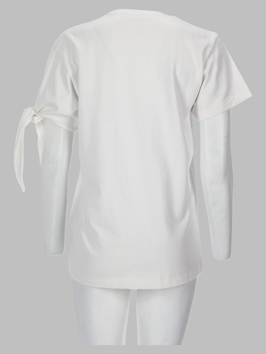 Jw Anderson Women T-Shirt Con Manica Annodata