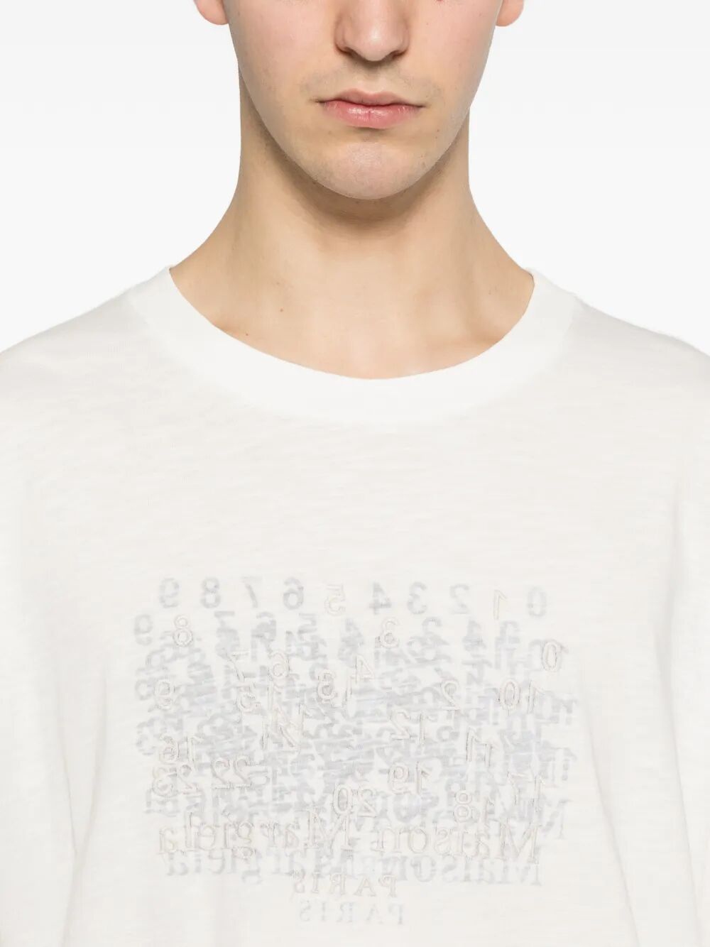 Maison Margiela Men Graphic-Print Cotton T-Shirt