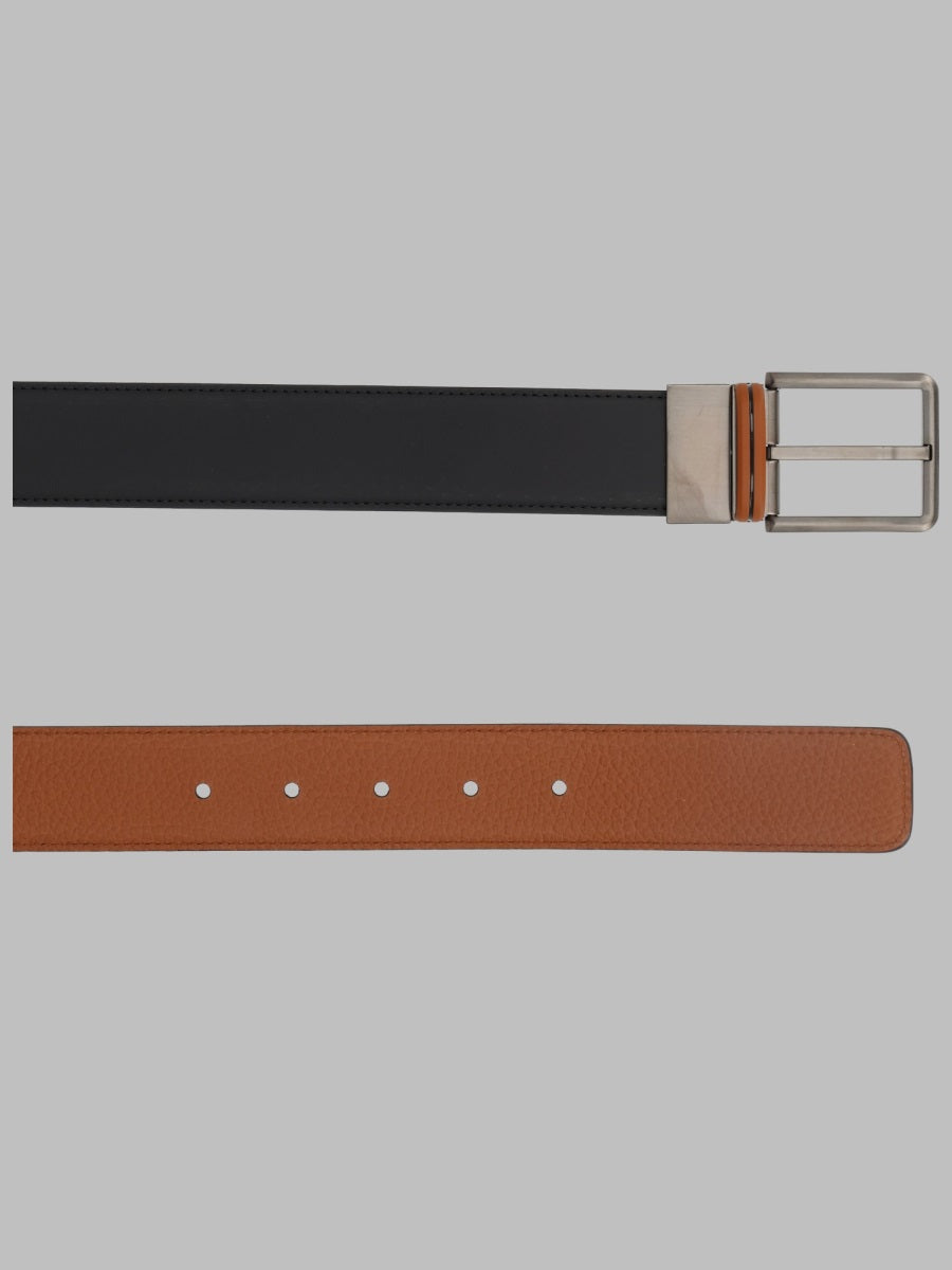 Zegna Men Cintura Reversibile In Pelle