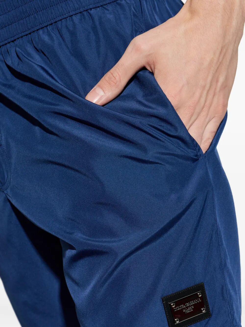 DOLCE & GABBANA Boxer Da Mare Medio Con Placca Logata Women