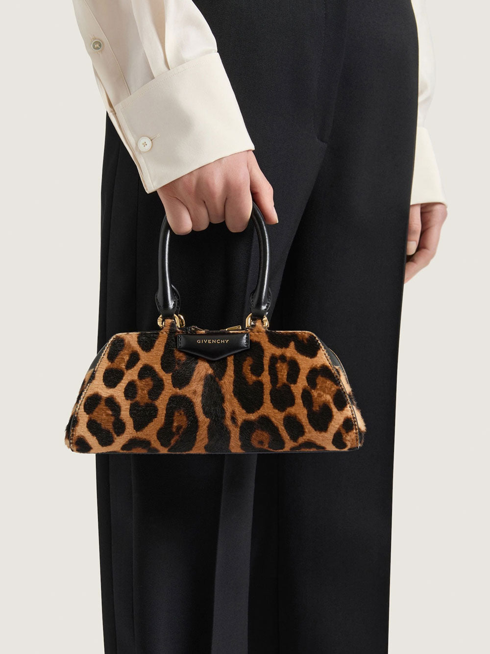 GIVENCHY Givenchy Women Mini Antigona East-West Bag In Leopard Pony Effect Leather
