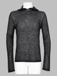 Rick Owens Men T-Shirt Trasparente Con Cappuccio