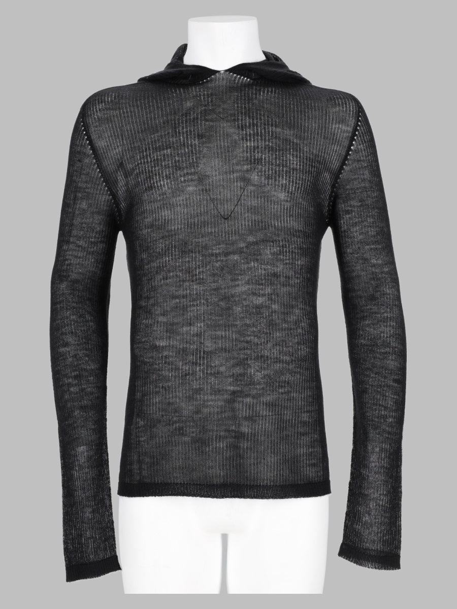 Rick Owens Men T-Shirt Trasparente Con Cappuccio