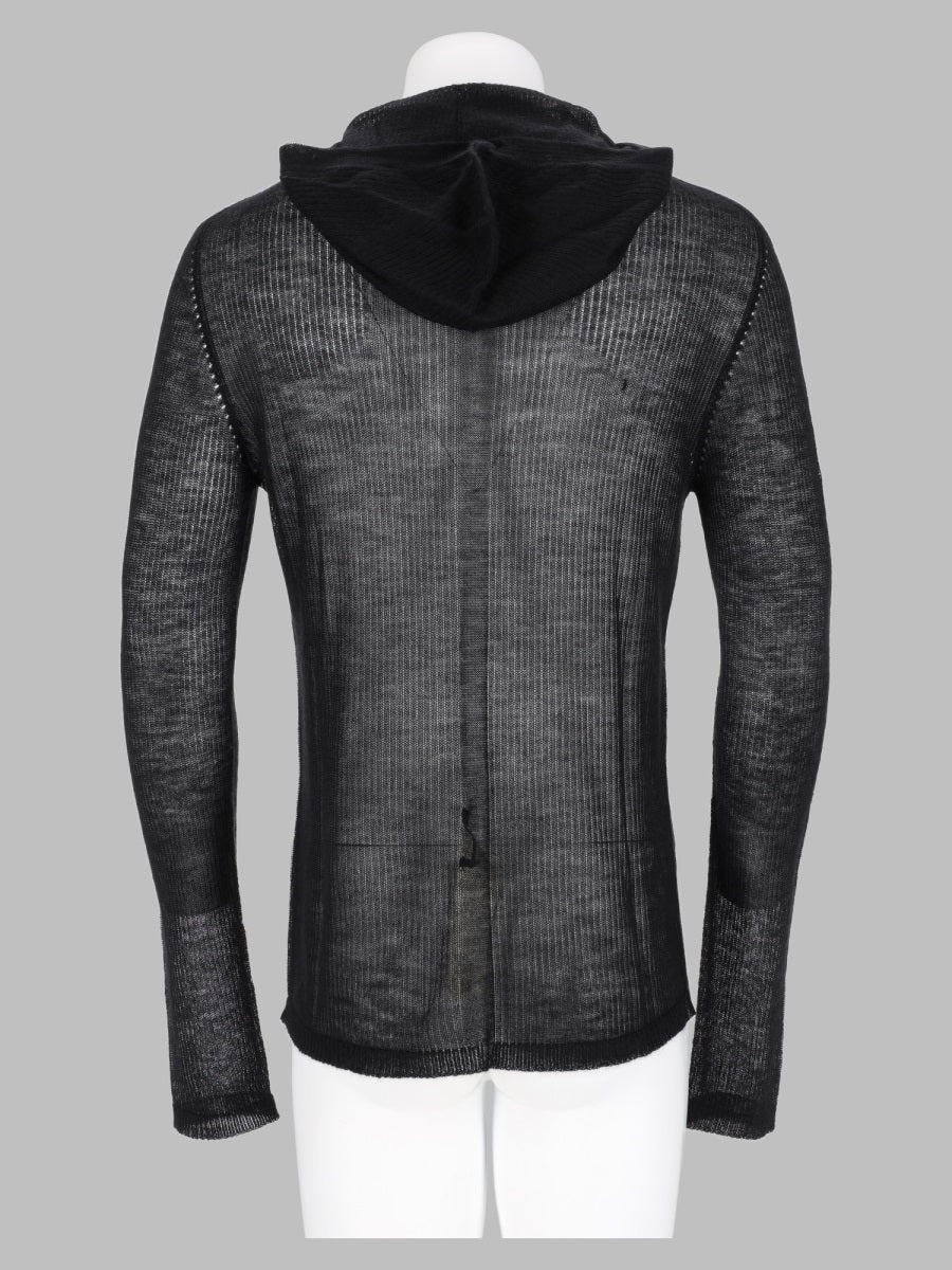Rick Owens Men T-Shirt Trasparente Con Cappuccio