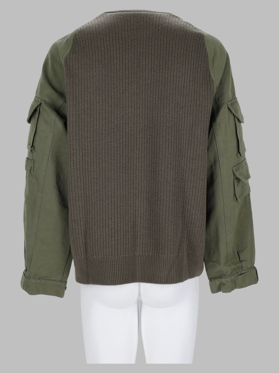 Balmain Men Maglia Cargo In Lana Con Inserti In Cotone