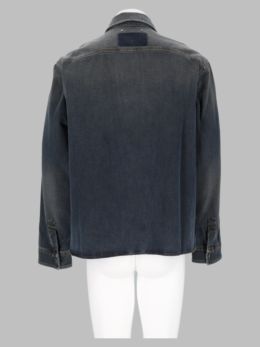 GOLDEN GOOSE Golden Goose Men Camicia Slim Fit In Denim Di Cotone