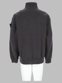 Stone Island Men Felpa Con Zip Corta E Patch Logo