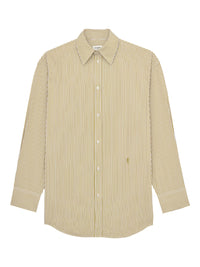 SAINT LAURENT PARIS Striped Cotton Poplin Cassandre Shirt Women