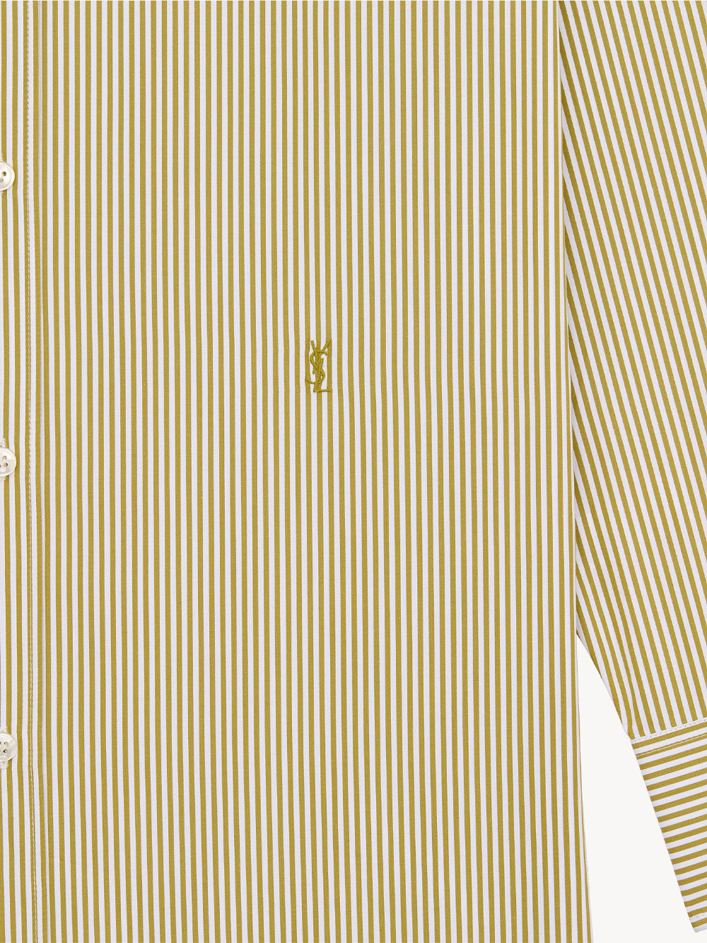 SAINT LAURENT PARIS Striped Cotton Poplin Cassandre Shirt Women