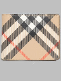 Burberry Men Portafoglio Bifold Con Stampa Check
