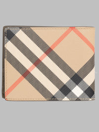 Burberry Men Portafoglio Bifold Con Stampa Check