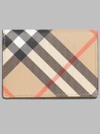Burberry Men Portacarte A Libro Con Stampa "Check"