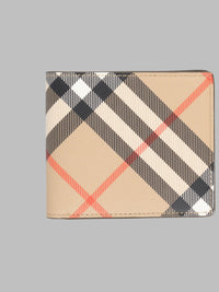 Burberry Men Portafoglio Bifold Con Stampa Check
