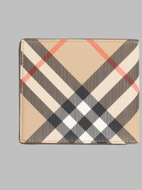 Burberry Men Portafoglio Bifold Con Stampa Check