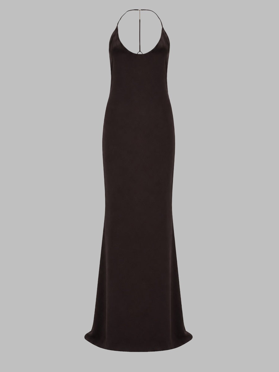 Tom Ford Women Abito Lungo In Satin Di Seta