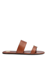 SAINT LAURENT PARIS Babylone Slides In Smooth Leather Women