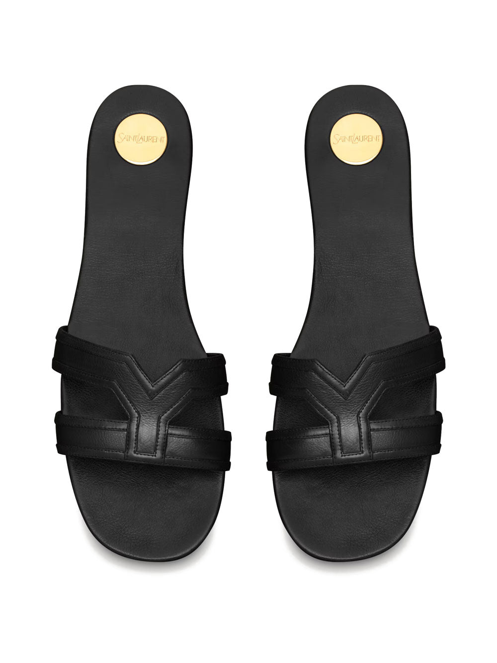 SAINT LAURENT Saint Laurent Women Mabrouka Smooth Leather Slides