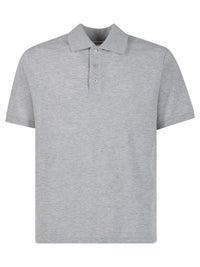 Saint Laurent Men Cassandre Embroidery Cotton Blend Polo Shirt