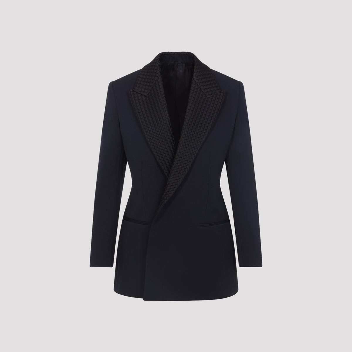 Bottega Veneta Intrecciato Collar Tuxedo Jacket Women