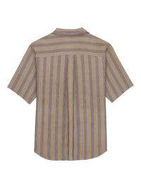 SAINT LAURENT Saint Laurent Men Cassandre Shirt In Striped Cotton Twill