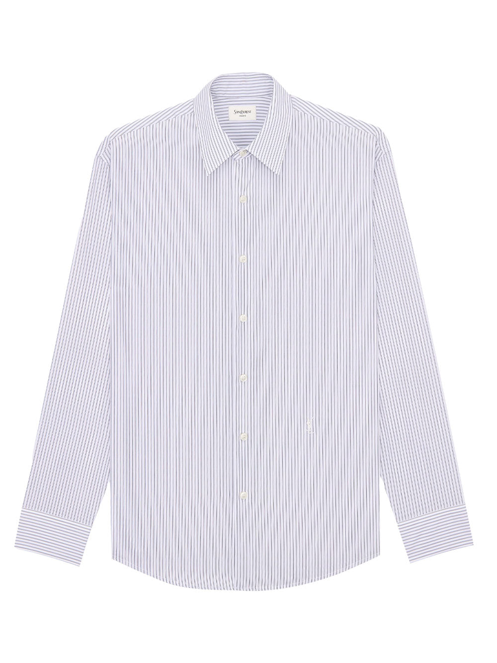 SAINT LAURENT Saint Laurent Men Striped Cotton Poplin Cassandre Shirt