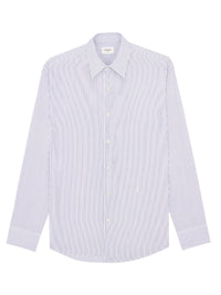 SAINT LAURENT Saint Laurent Men Striped Cotton Poplin Cassandre Shirt