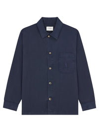 SAINT LAURENT PARIS Cotton Linen Gabardine Cassandre Overshirt Women